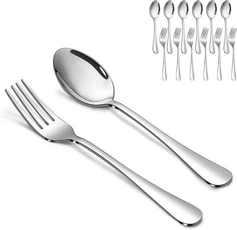 Santuo Forks And Spoons Set 10pcs 7 3 Salad Forks And