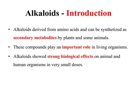 Lecture Note Biosynthesis Of Alkaloid Pptx