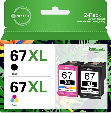 67xl Ink Cartridge Combo Pack 2 Pack 1Black 1Tricolor Replacement