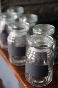 jars with chalkboard labels to buy or d-i-y - Improvised Life