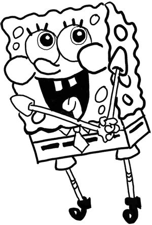 Cartoon Characters Spongebob Outline