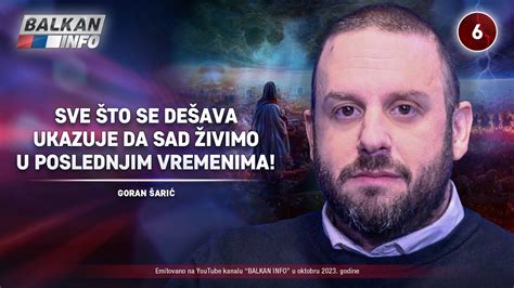 INTERVJU Goran Šarić Sve što se dešava ukazuje da živimo u