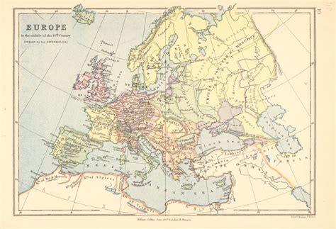 Europe In The Middle Of The 16th Century Period Of The Reformation