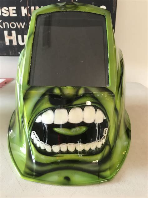 Custom Airbrushed Welding Helmet Of The Incredible Hulk Welding