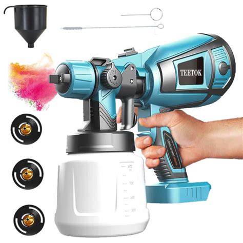 Spray Gun Cordless Fence Wall Paint Sprayer Electric Airless Hvlp Naked