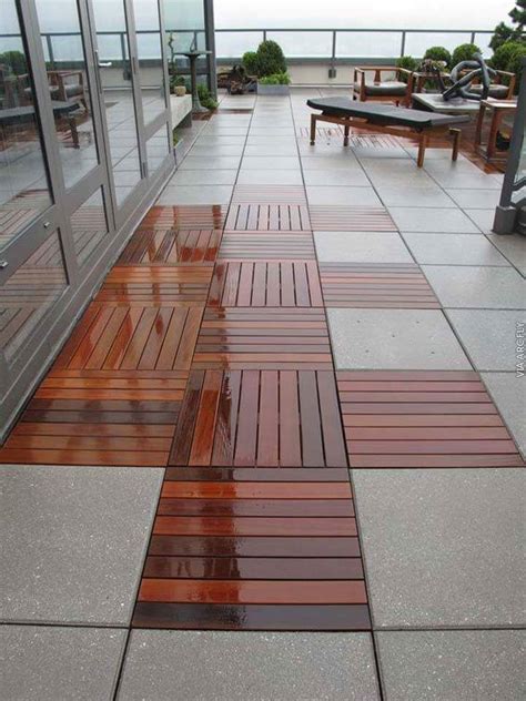 Pin By Chonthicha Nj On Floor Concrete Patio Wood Deck Tiles Outdoor Tiles