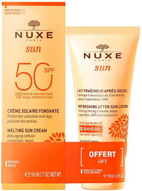 Nuxe Melting Sun Cream Spf Ml Refreshing After Sun Lotion Ml