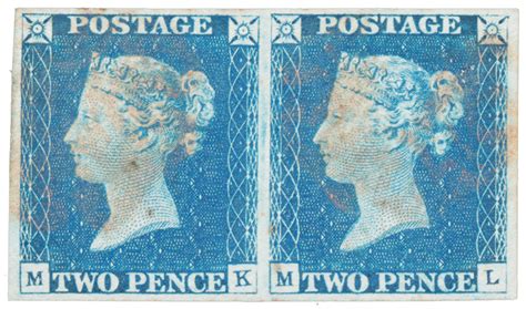 Two Penny Blue Stamps 1840