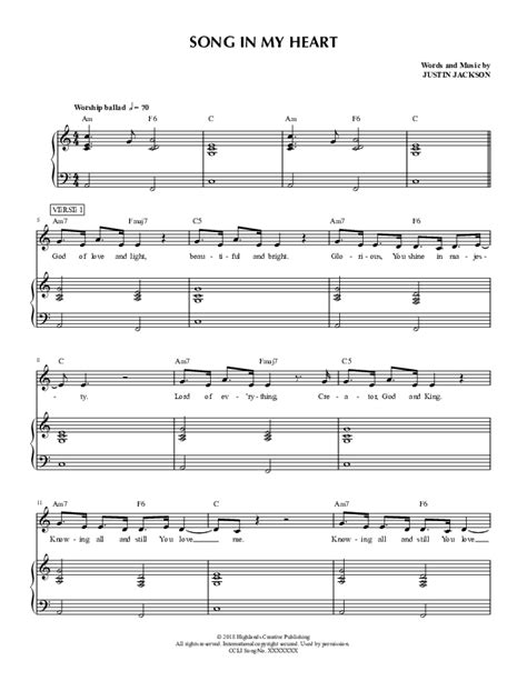 Song In My Heart Sheet Music Pdf Highlands Worship Praisecharts