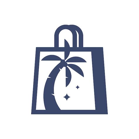 Logo De Sac De Plage Vecteur Premium