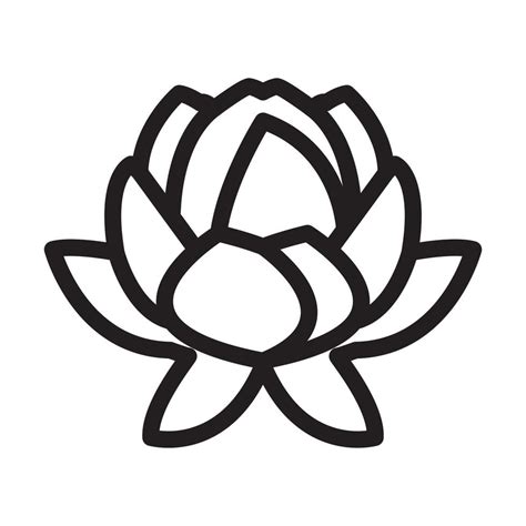 Lotus Flower Icon Design 16907844 Vector Art At Vecteezy