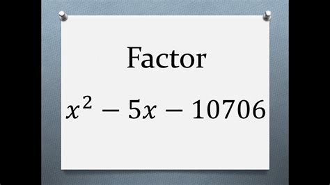 Shortcut Method For Factoring Quadratic Trinomials Youtube