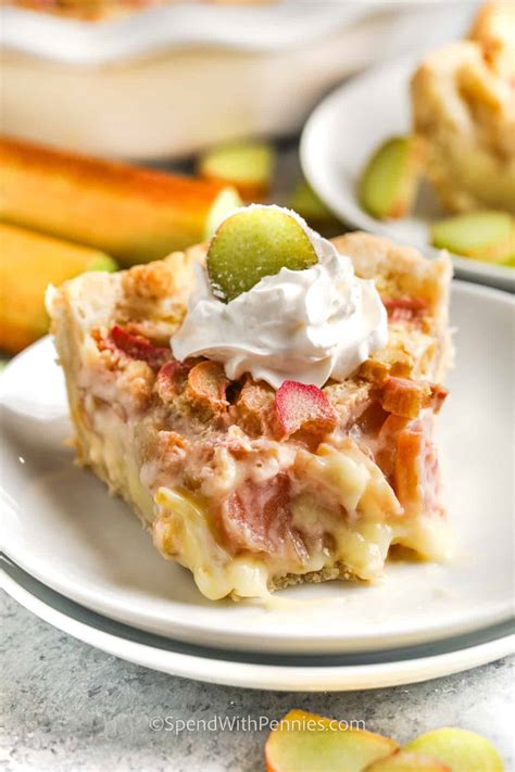 Rhubarb Custard Pie Spend With Pennies