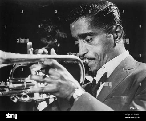 Sammy Davis Junior In His Prime Playing His Trumpet With His Trademark