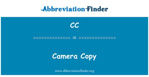 meaning  cc camera copy abbreviation finder