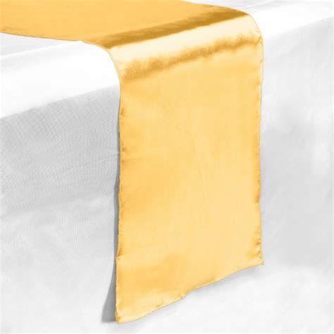 5 Pack Satin 12 X 108 Table Runners Gold By Lanns Linens 12 X 108