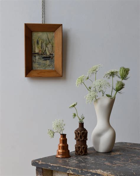 Vintage Large Scale Still Life Painting On Canvas With Nude Sculpture Circa S Portmanteau