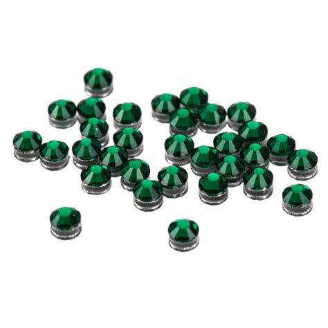 Cyrkonie Do Paznokci Szklane SS10 Emerald 50 Szt