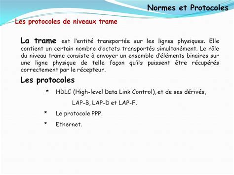 Chapitre 3 Normes Associées Aux Réseaux De Communication Numérique