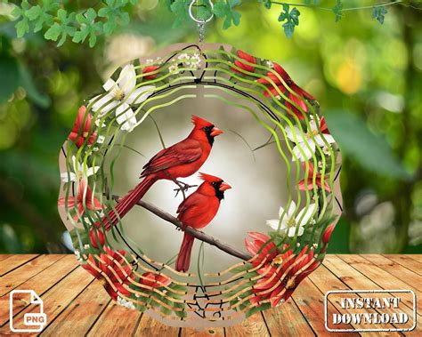 Cardinal Wind Spinner Red Rardinal Sublimation Design Rardinal Round Sublimation Cardinal 10inch