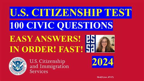 Citizenship Questions 2024 In Order 100 Civics Questions And Answers