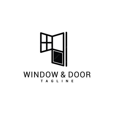 Premium Vector Window Door Logo Icon Design Template Flat Vector