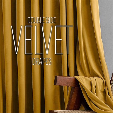 Double Sided VELVET Curtains, Room Divider Curtain, VELVET Drapes ...