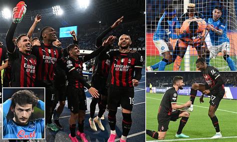 Napoli 1 1 AC Milan Agg 1 2 Rafael Leao S Memorable Solo Run Ends In