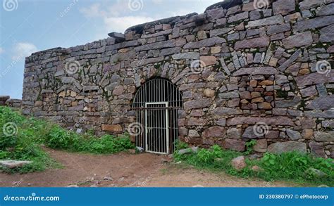 Prison Entrance Gate in Golkonda Fort, Hyderabad, Telangana, Stock ...