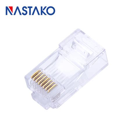 Nastako 8pin Cat6 Rj45 Connector Cat6 Modular Plugs Cat 6 Network Ethernet Utp Cable Rj45