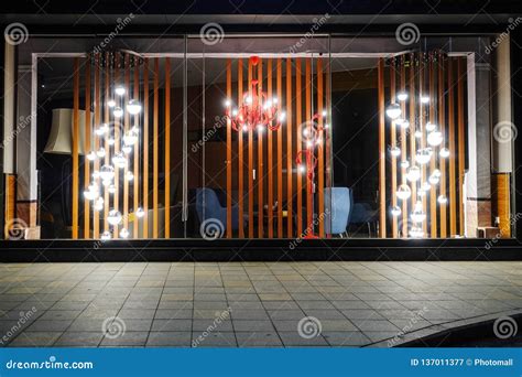 Lighting Display Window Shop Window Store Window Front Stock Image