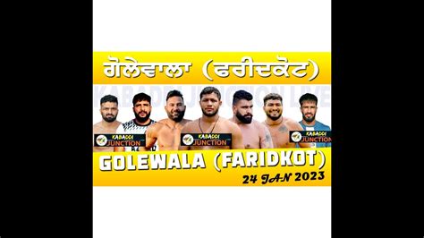 Live Nd Semi Daggo Romana Vs Usa Golewala Faridkot Kabaddi Cup