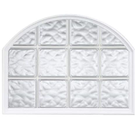 Hy Lite 42 In X 50 In Acrylic Block Arch Top Vinyl Window In White