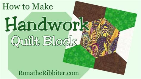 Free Handwork Quilt Block Pattern Rona The Ribbiter