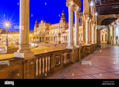 Seville, Spain. Spanish Square (Plaza de Espana Stock Photo - Alamy