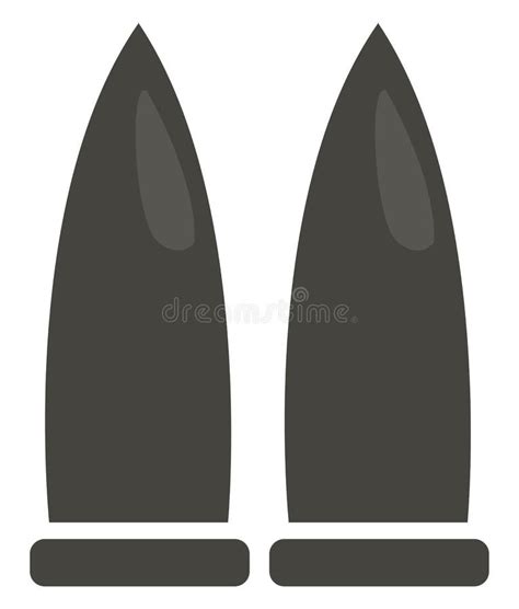 Black Bullet Icon Isolated On Transparent Background Vector Stock