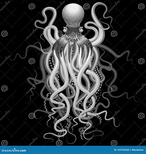 Octopus Hologram Ghost stock vector. Illustration of invertebrate ...