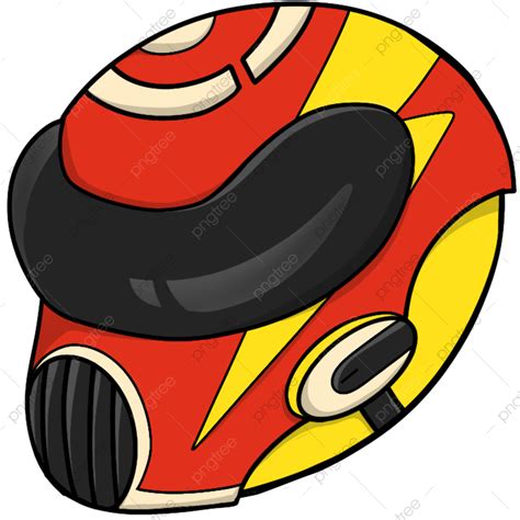 Gambar Helmet Motor Merah Kuning Sentai Power Ranger Helmet Motor