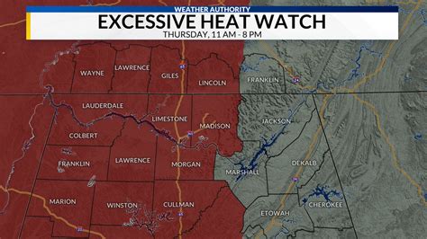 Danielle Dozier News 19 On Twitter An Excessive Heat Watch Is In Effect Thursday As Heat Index