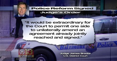 Judge Approves Baltimore Pd Doj Consent Decree Denies Dojs Request