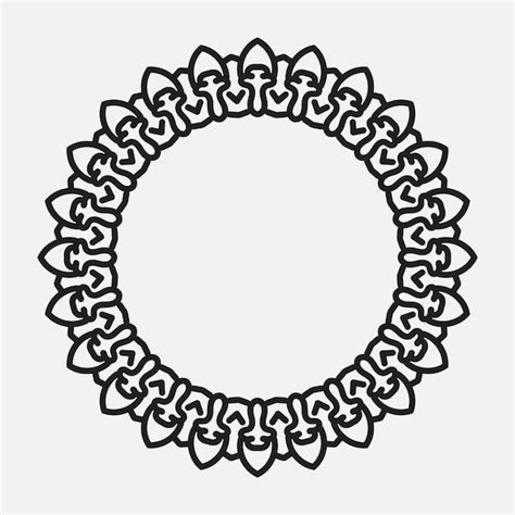 Marco Circular O Ornamento Redondo Vector Premium