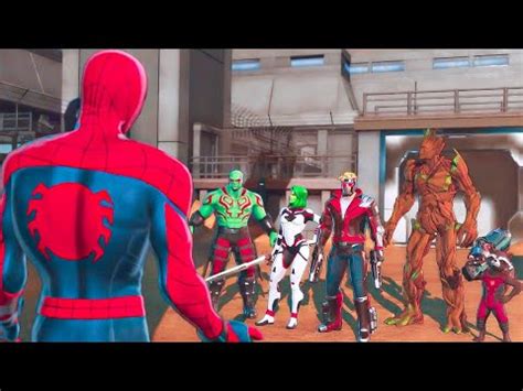 Spider Man Meets The Guardians Of The Galaxy Scene YouTube