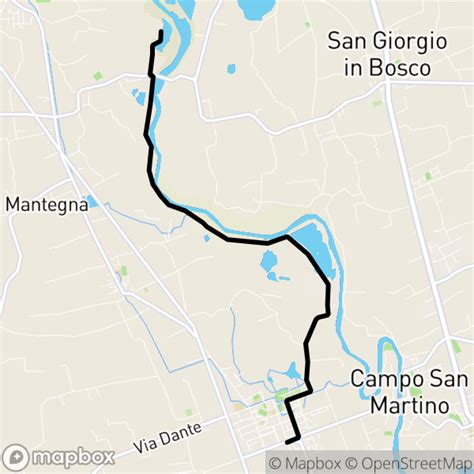 Piazzola Del Brenta Carturo Mappa Percorso Ciclabile Bici