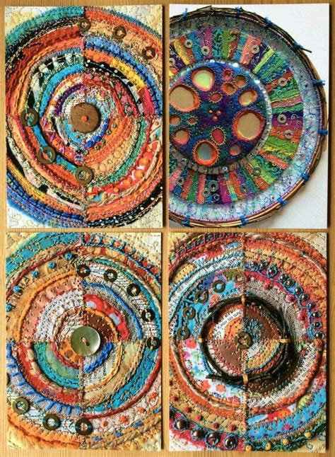 Pin By Luisa Amaral On Arte Abstrata Mandala Fabric Art Textile Art