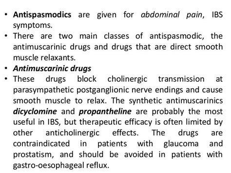 Antispasmodic drugs