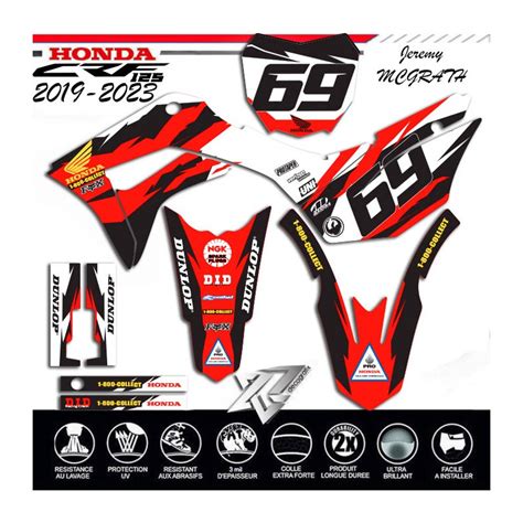 Kit Deco Crf Jeremy Mcgrath Decografix Couleur Noms