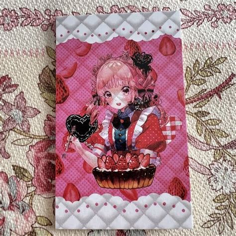 ♡ストロベリーガールオリジナルイラストカード♡ Nnn Minne 国内最大級のハンドメイド・手作り通販サイト