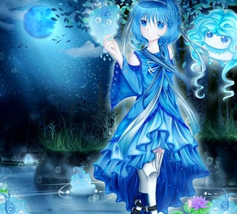 Anime Blue Moon Wallpaper