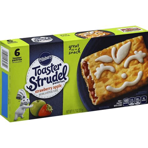 Pillsbury Toaster Strudel® Strawberry Apple Frozen Breakfast 6 Ct 117 Oz Box Pastries