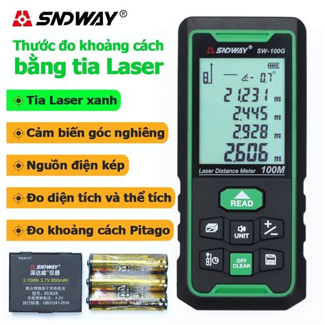 Thước đo khoảng cách SNDWAY tia Laser Xanh 50G 70G 100G Shopee Việt Nam